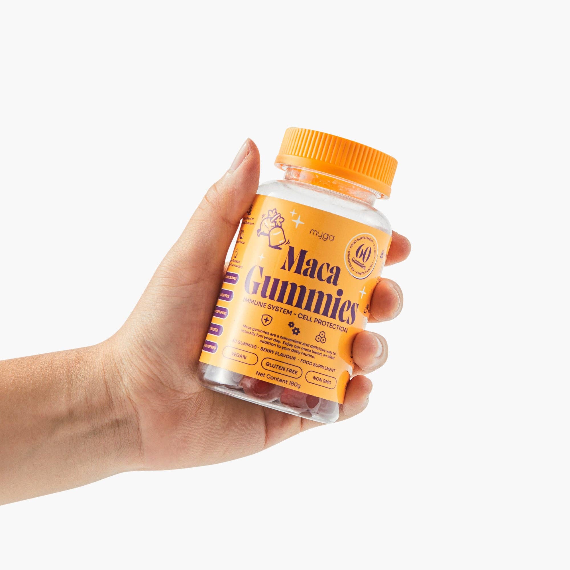 Myga - Wholesale Oral Supplement/Vitamin - Myga Maca Gummies – Vegan Berry Energy & Balance Support9