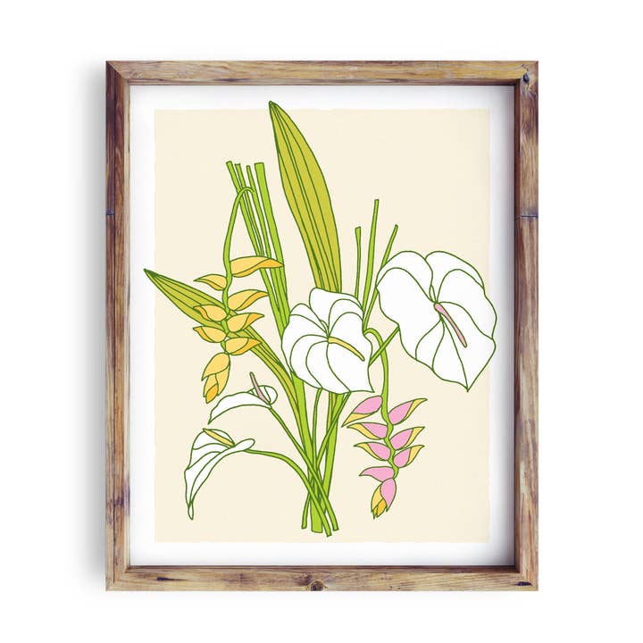 Angie Bouquet • Lámina artística (Heliconia, Anthurium) para venta al por mayor de Nico Made by Nicole Ferrara