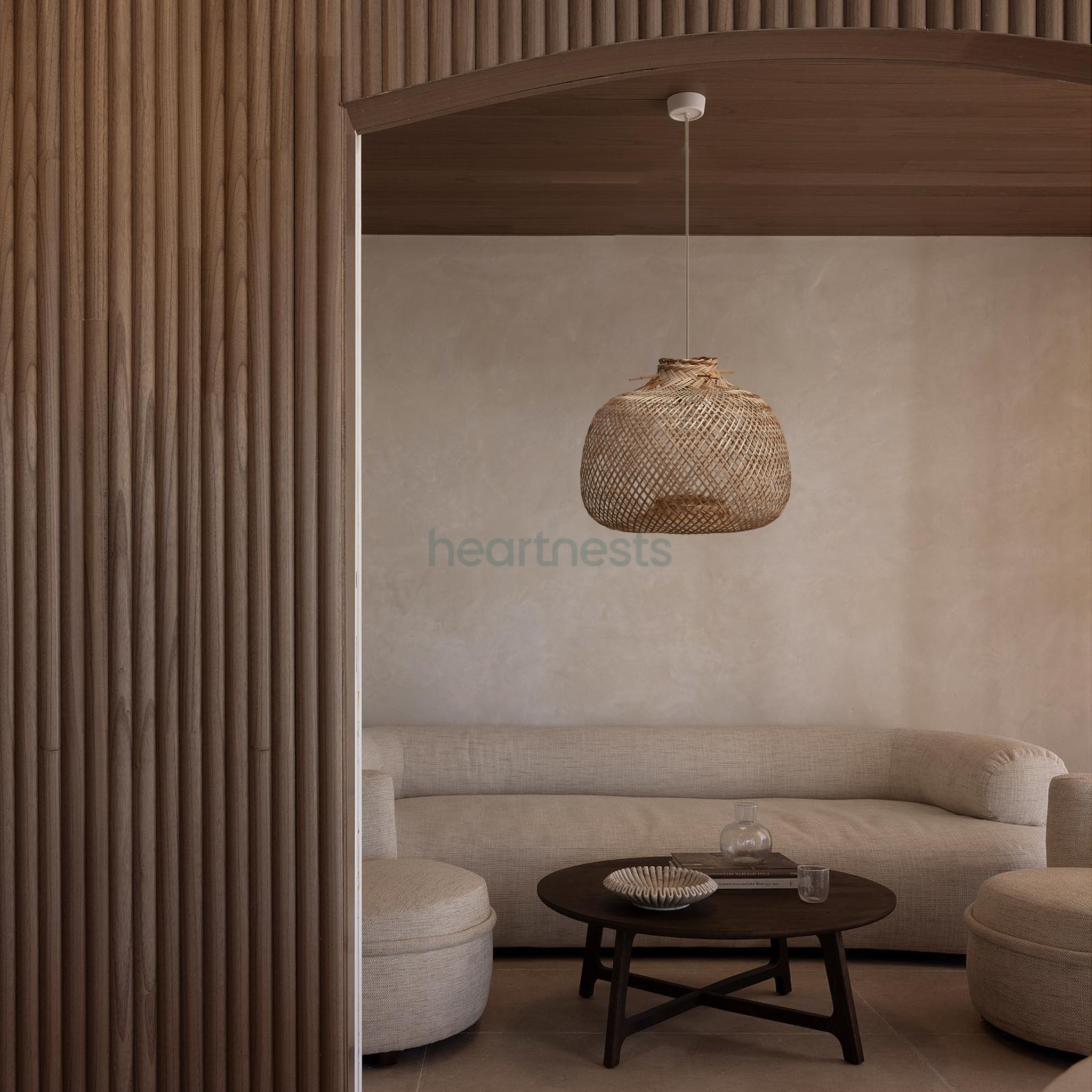 heartnests - Vendita all'ingrosso Lampadario/lampada a sospensione - Lampada a sospensione in bambù Bali per arredamento boho, rustico e costiero7