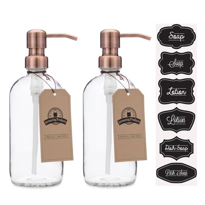 Jarmazing Products - Wholesale Soap Dispenser - Clear Glass 16oz Bottle Soap and Lotion Dispenser9