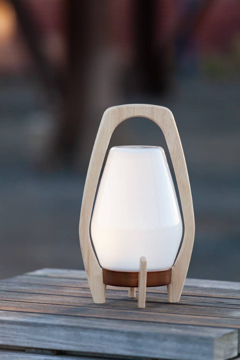 Allsop Home & Garden - Wholesale Lantern - Portable Wood & Glass LED Drifter Lantern - 12.25" Bronze4