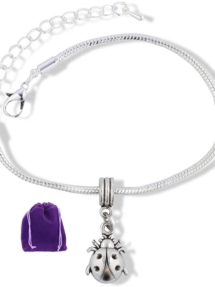 Pulsera de buena suerte | Regalos de mariquita que van geniales como pulseras de buena suerte para mujeres o hombres y van muy bien con un disfraz de mariquita y pendientes de mariquita y collar de mariquita o abalorios de buena suerte o suerte para venta al por mayor de Dave The Bunny