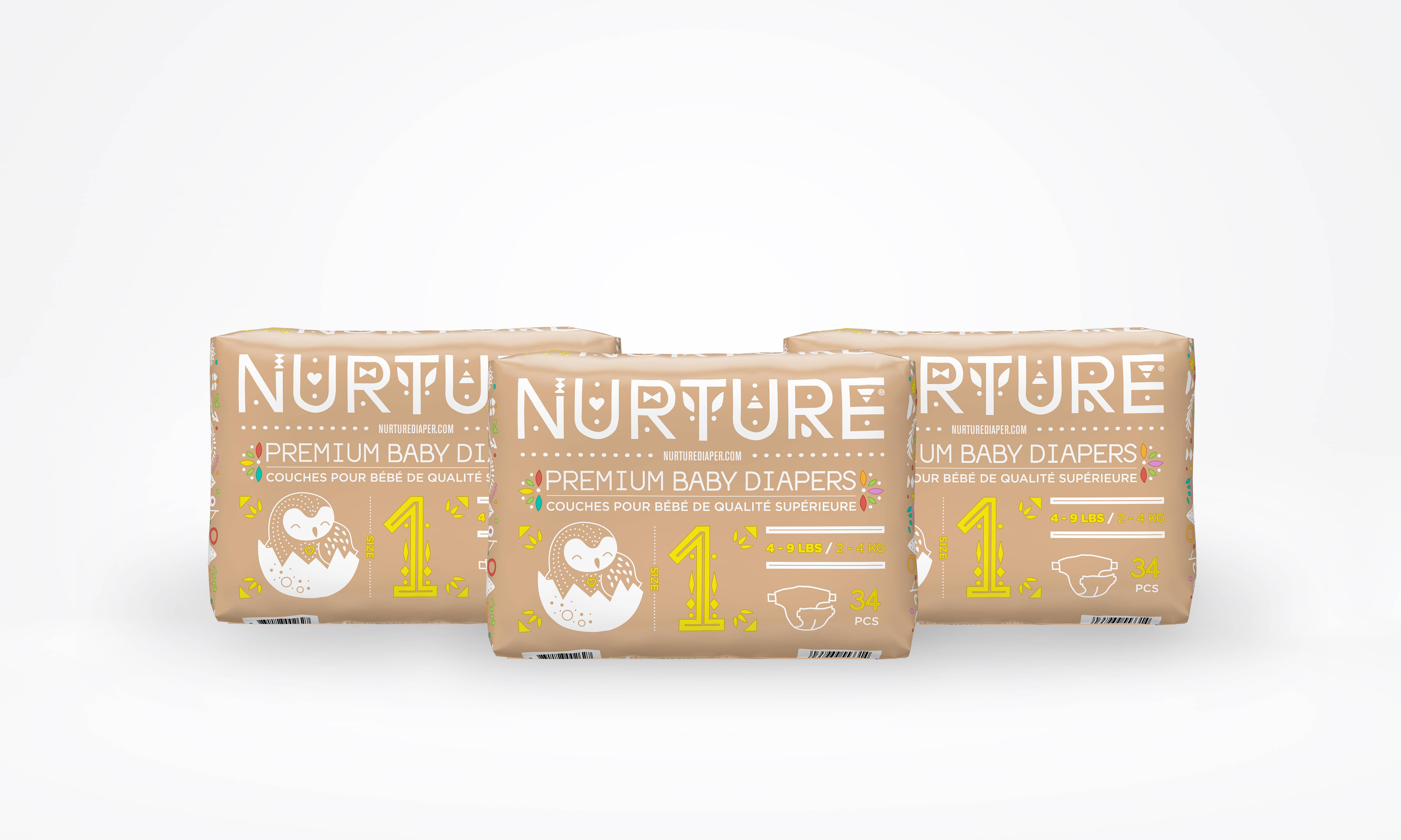 BioBag America Inc - Wholesale Diaper (Cloth) - Baby - Nurture Diapers Size 1-6 , Chemical Free, Ultra Absorbent0