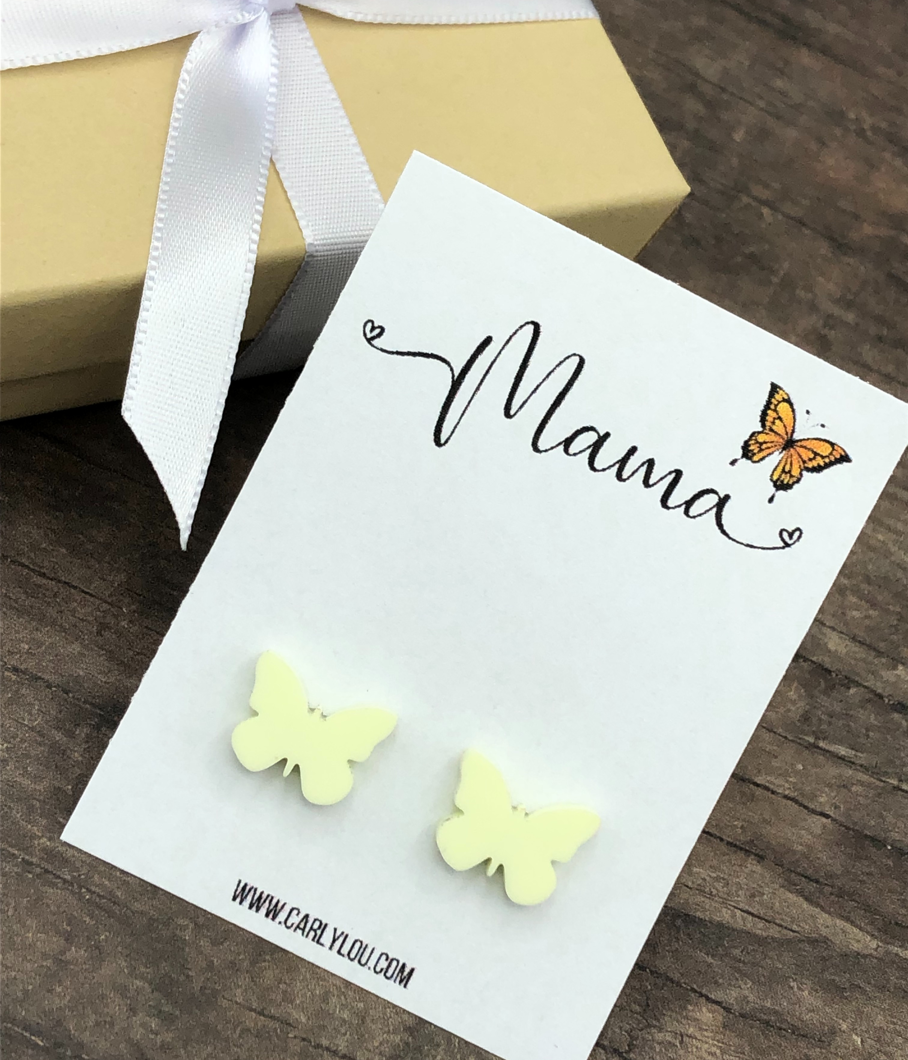 Carly Lou - Wholesale Stud/Post Earrings - Mama Butterfly Earrings - Mom Gift - Butterfly Earrings10