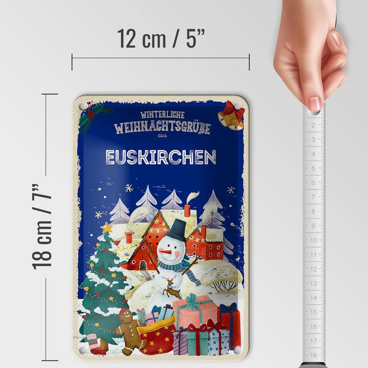 Femer - Wholesale Sign - Christmas Greetings EUSKIRCHEN Tin Sign 12x18cm3