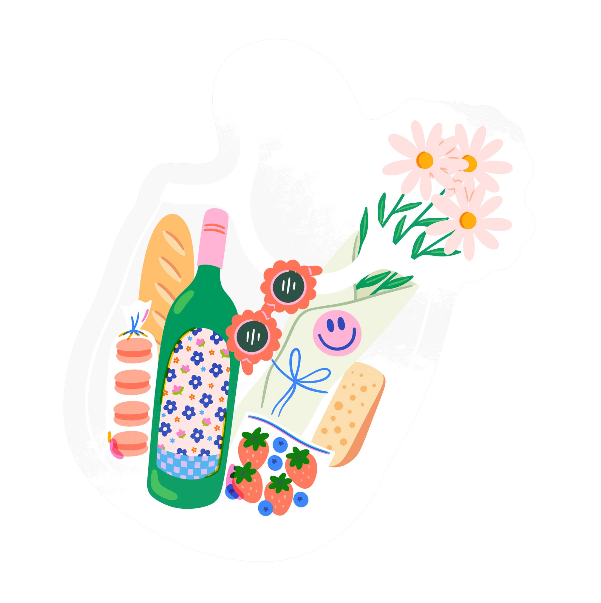 Farmer's Market Picnic Sticker for wholesale by KANDS.CO