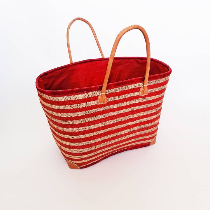 Le comptoir de la plage - Wholesale Beach Bag - "Ambanja" bags Size GM with pouch, assorted pieces4
