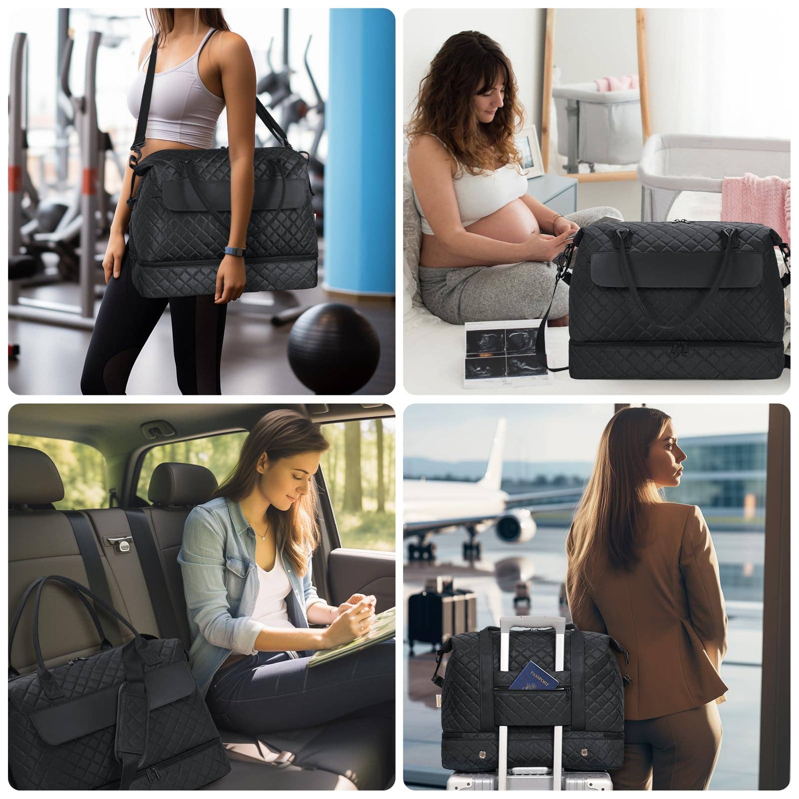 wandf – Engroshandel Stor rejse- og weekendtaske - Dame – Carry On Weekender-taske med skorum Rejsetaskesæt11