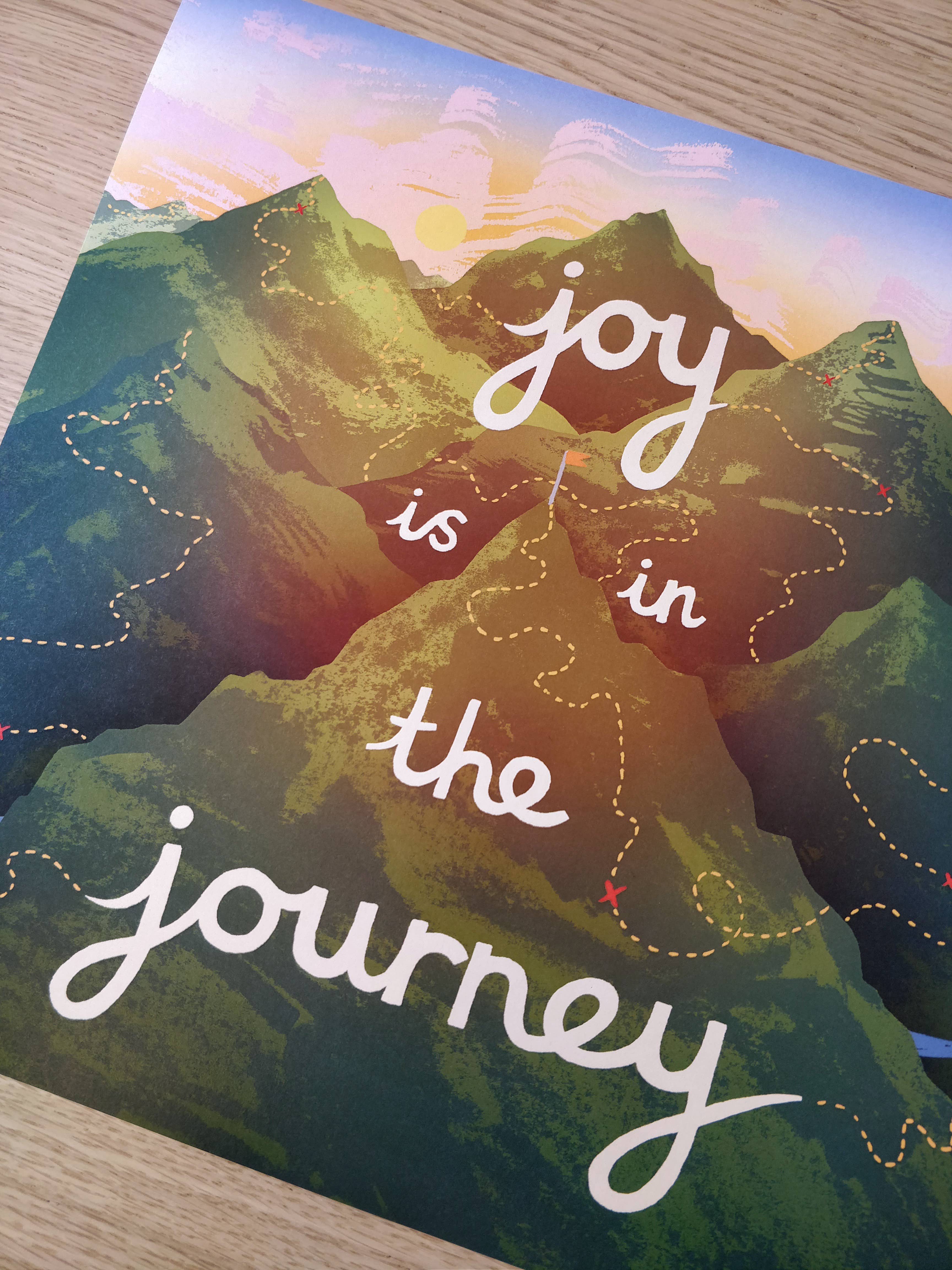 Lucy Scott Illustration - Wholesale Art Print - Joy is in the Journey Print, Self Care Illustrated Wall Art5