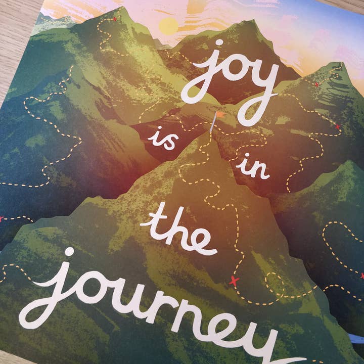 Lucy Scott Illustration - Wholesale Art Print - Joy is in the Journey Print, Self Care Illustrated Wall Art5