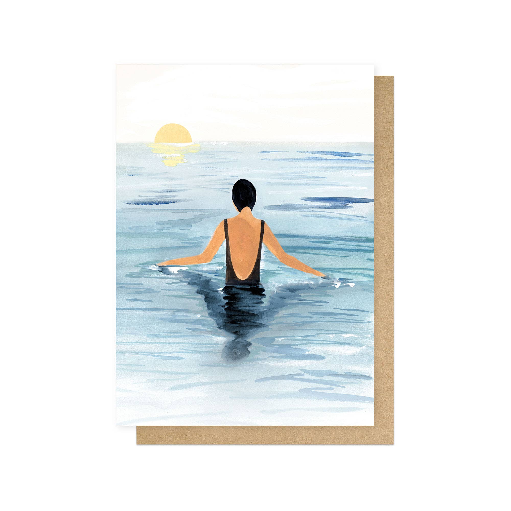 East End Prints - Greetings Cards & Postcards – wholesale Everyday greeting card – Swimmer Greetings Card0