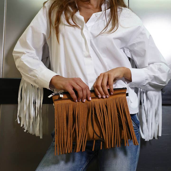 Boho Clutch Handbag - SUEDE - FW25/26 for wholesale by Save My Bag