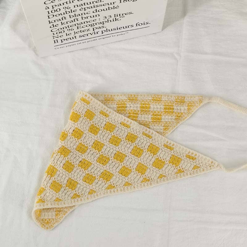 MKS America - Wholesale Bandana - Women's - Cherry Strawberry Floral checkered Crochet Bandana -56colors9