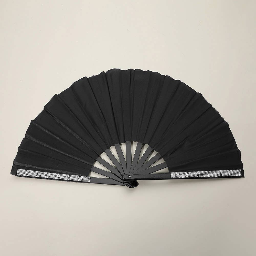 Sensibling Corp. - Wholesale Handheld Folding Fan - Bling Studded Folding Line Dance Hand Fan4