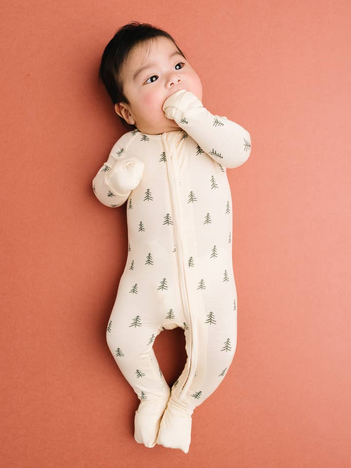 Little One Shop - Wholesale Sleepsuit - Baby - Pine Forest Bamboo Sleeper4