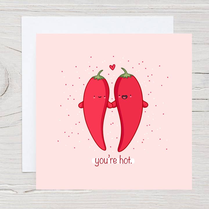 Você é um cartão de trocadilho romântico Kawaii quente por atacado de BananaRoseArt