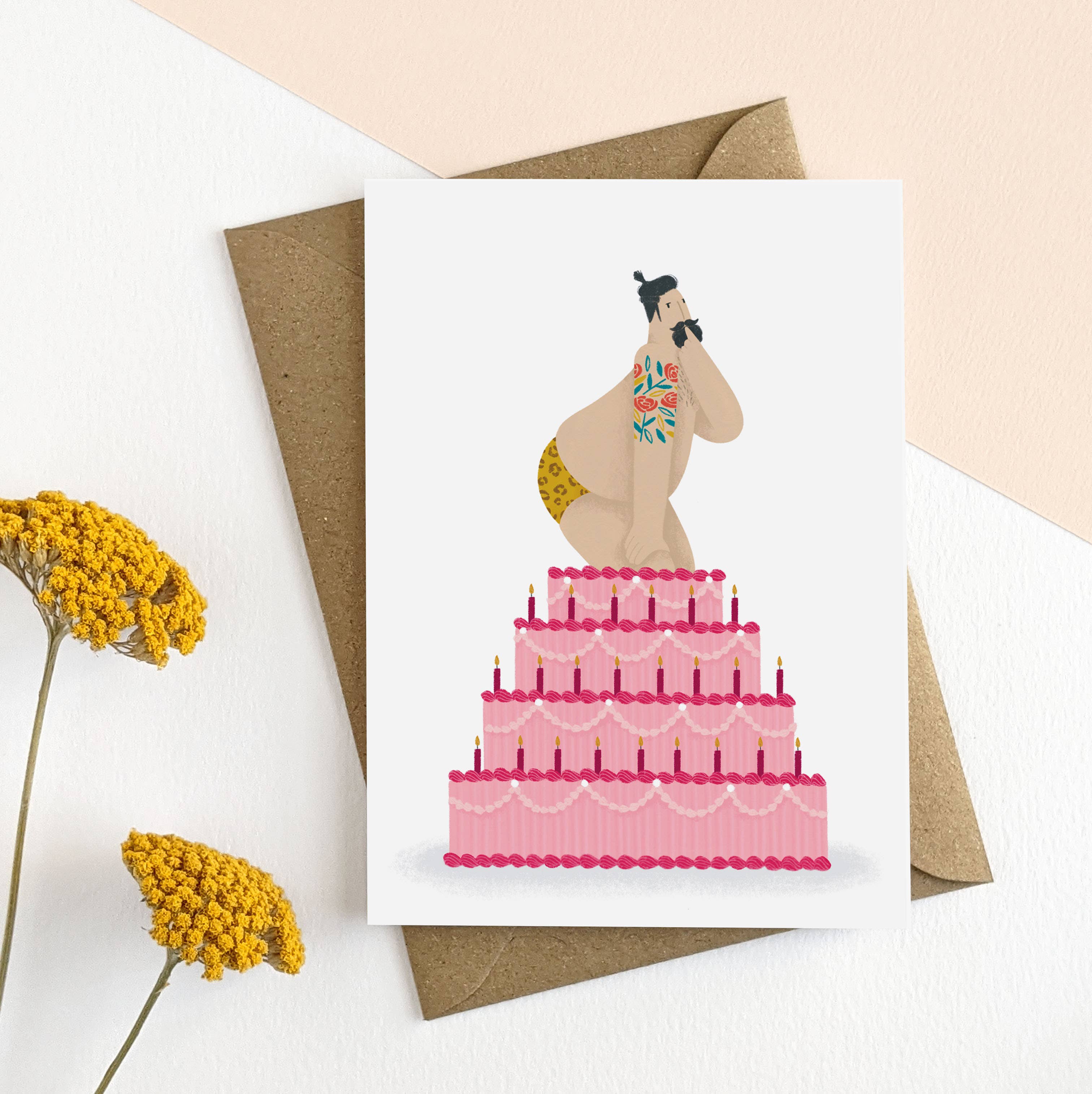 Elsa Rose Frere – wholesale Birthday card – Illustrated Sexy Birthday Card
