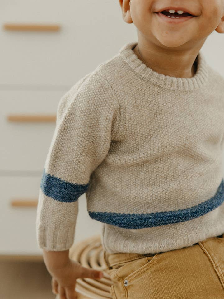 Copper Pearl - Wholesale Knit Sweater - Kids - Sweater Crew - Navy Stripe6