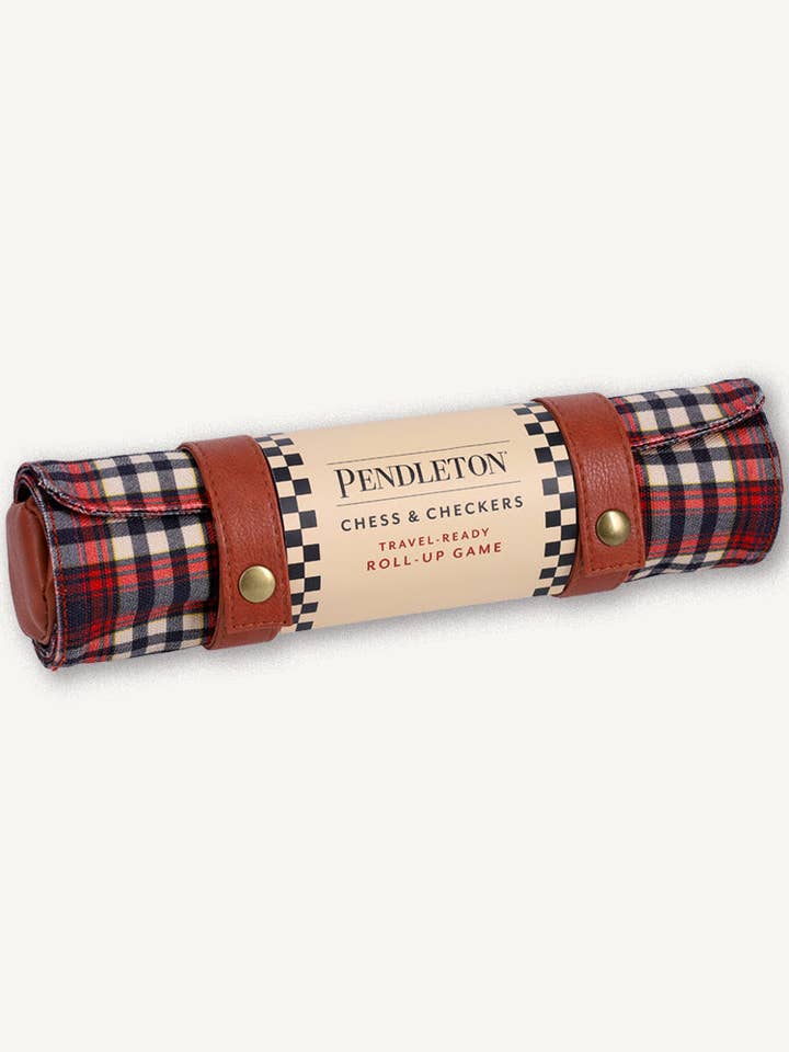 Pendleton Red Black Check Pattern Chess & Checkers for wholesale by Chronicle Books