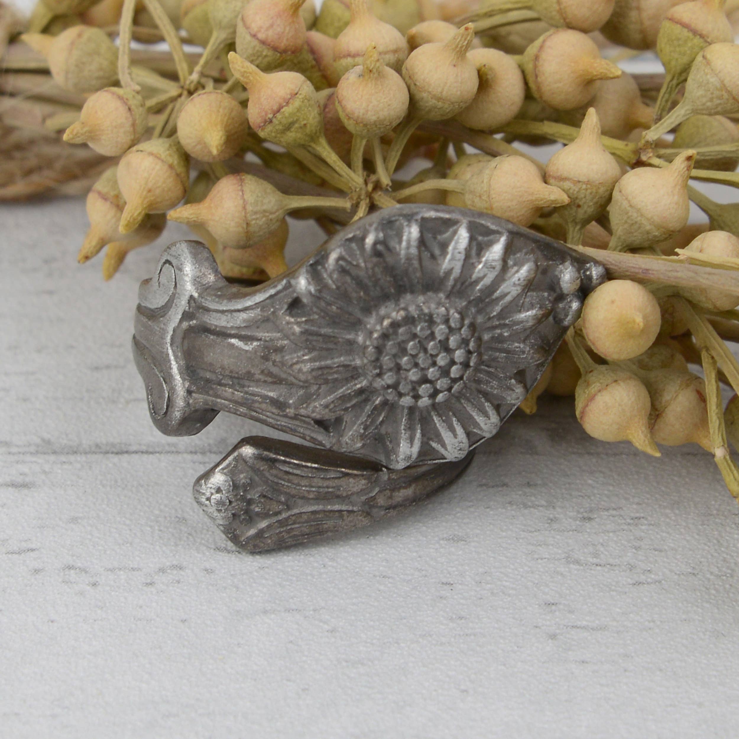 mildstyles - Wholesale Cocktail/Statement Ring - Vintage Sunflower Spoon Ring0