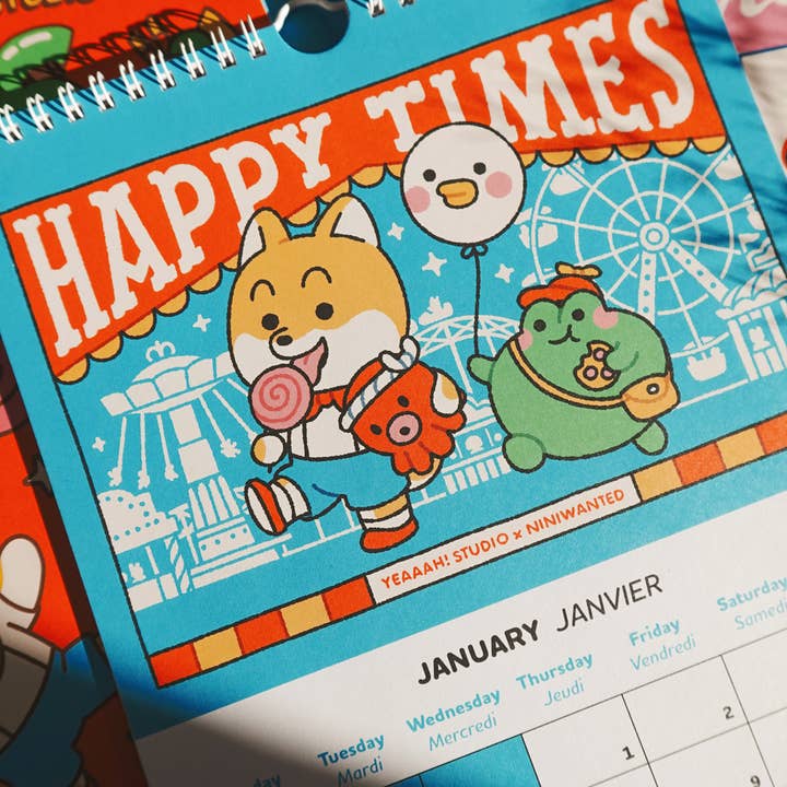 Yeaaah! Studio - Wholesale Calendar - 2026 calendar illustrated by Yeaaah! Studio & Niniwanted15