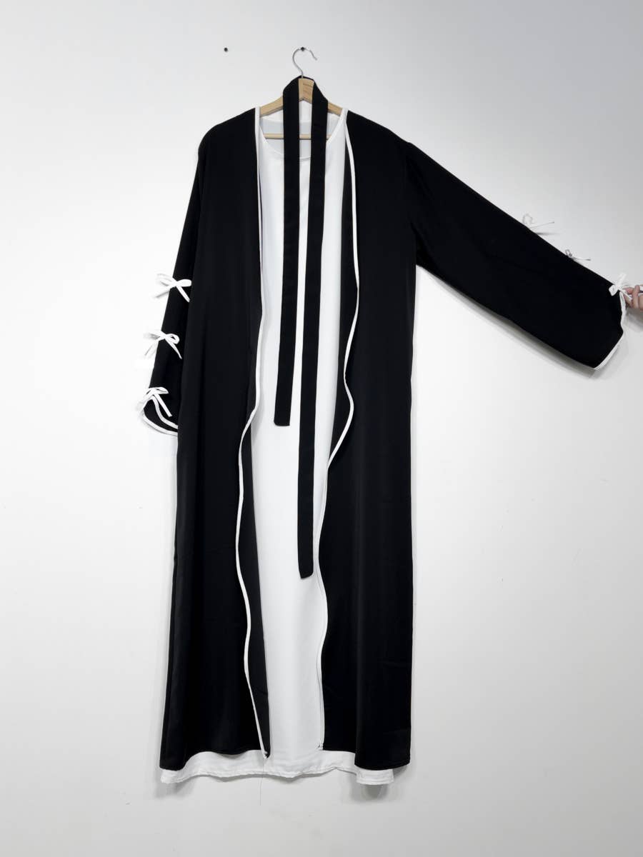 IDEAL OUTFIT - Vente Ensemble haut et pantalon (PAS d'intérieur) - Femme - Ensemble 2pcs abaya EN2507+2353bpk en soie de médine9