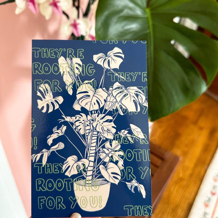 lu bremer design - Wholesale Art Print - they're rooting for you mini art print - 4x6 postcard size