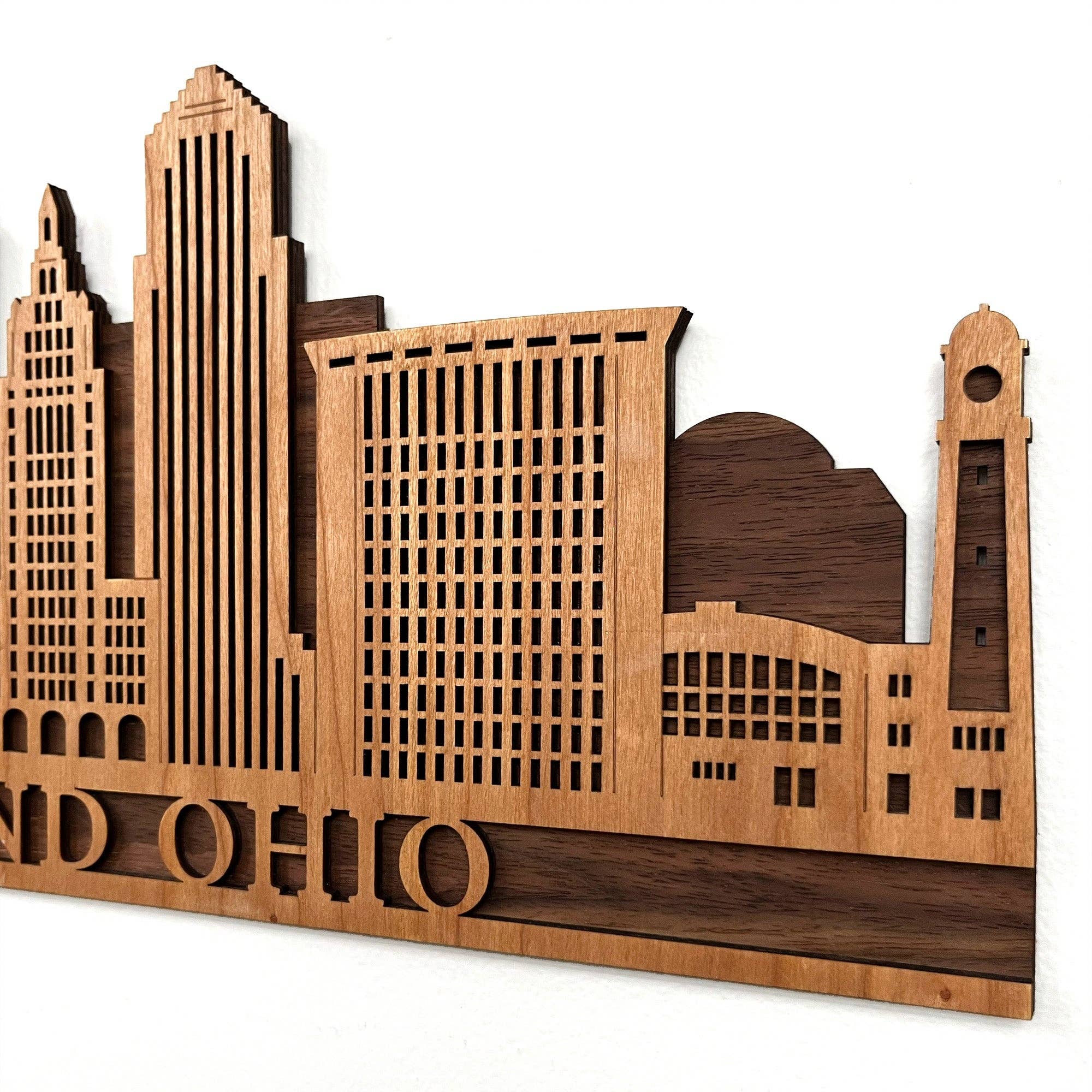 Inspired Indigo - Wholesale Wall Accent - Cleveland Skyline Wall Art2