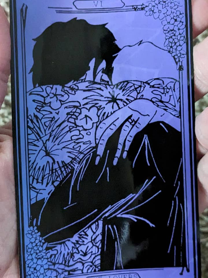 High Desert Tarot: La Pareja Pegatina de Vinilo con Arcoíris Laminado para venta al por mayor de Zeppy Stardust Studios