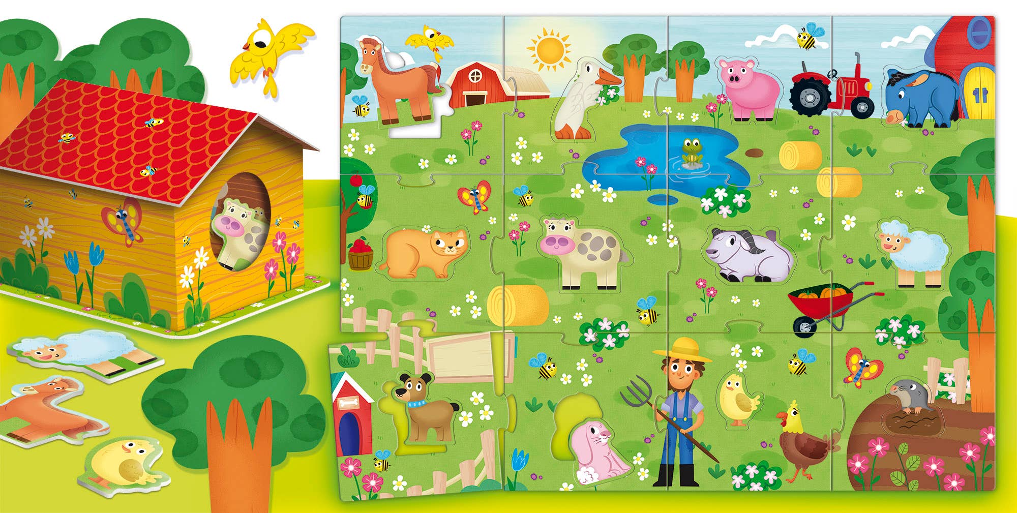 Lisciani - Vente Puzzle – enfant - Carotina Baby - Ma ferme joyeuse1