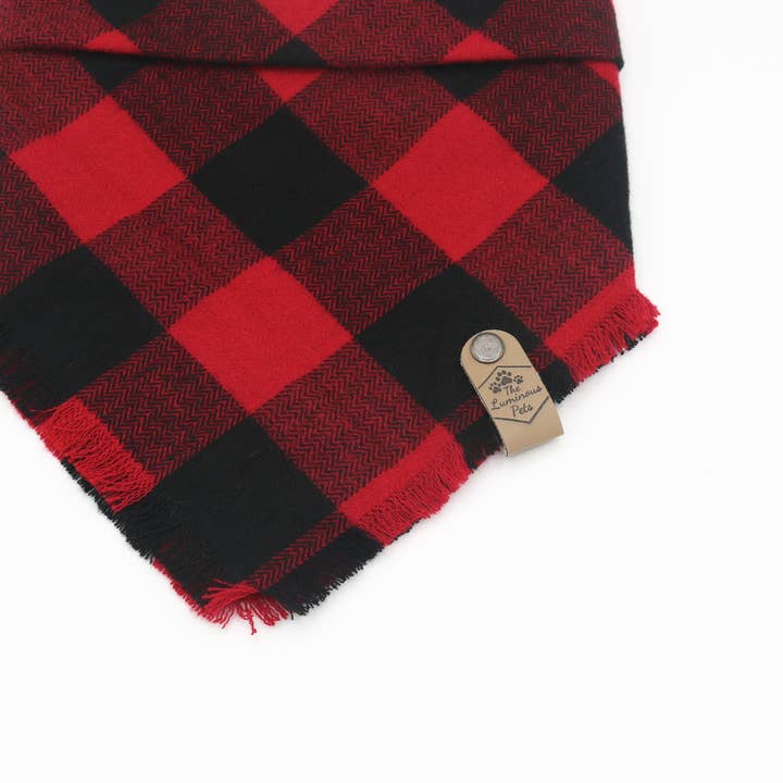 The Luminous Pets - Wholesale Pet Bandana - Dog - Buffalo Plaid Bandana | Cat & Dog Bandana | Adjustable Snaps