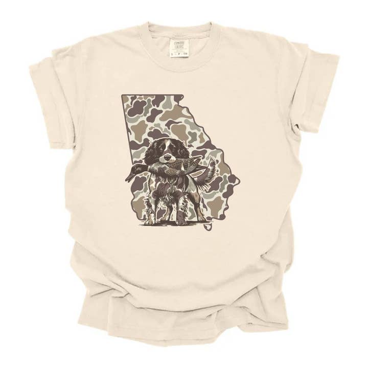 Chien de chasse d'État de Géorgie Camo pour la vente par Trendy Tees Wholesale And Boutique