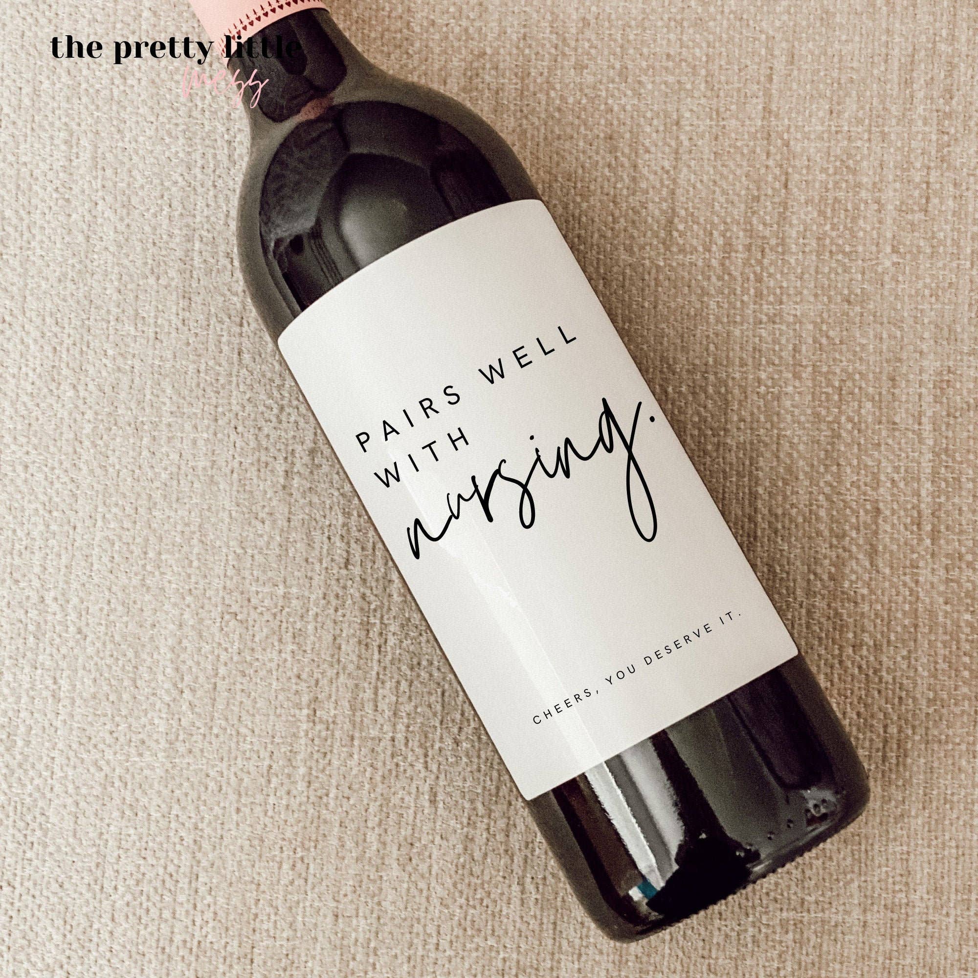 the pretty little mess - Vente Textes pour étiquette cadeau - S'accorde bien avec l'étiquette de vin d'allaitement, le cadeau d'appréciation de l'infirmière, le cadeau de remerciement pour l'infirmière, la boîte cadeau infirmière, la carte d'infirmière, le