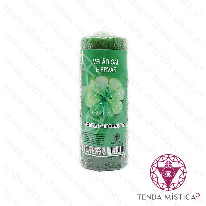 Tenda Mística - Wholesale Meditation Supplies - Salt and Herbs Candle Luck and Work0