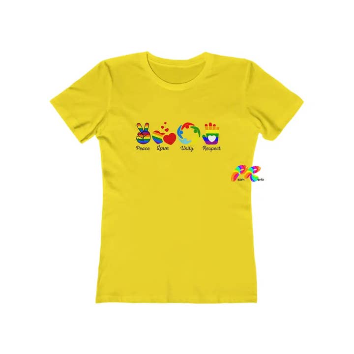 Women's PLUR Script Boyfriend T-Shirt for wholesale by Prism Raves