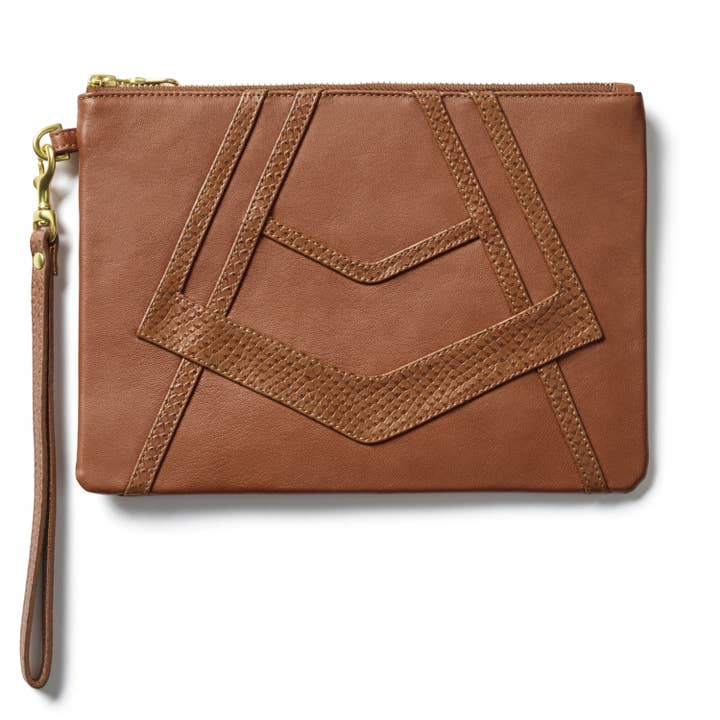 Symmetrize Burnt Sienna Clutch for wholesale by ELLKA