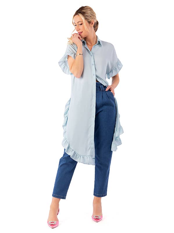 Pantalón vaquero con cintura alta para venta al por mayor de ZUMBI Fashion Store