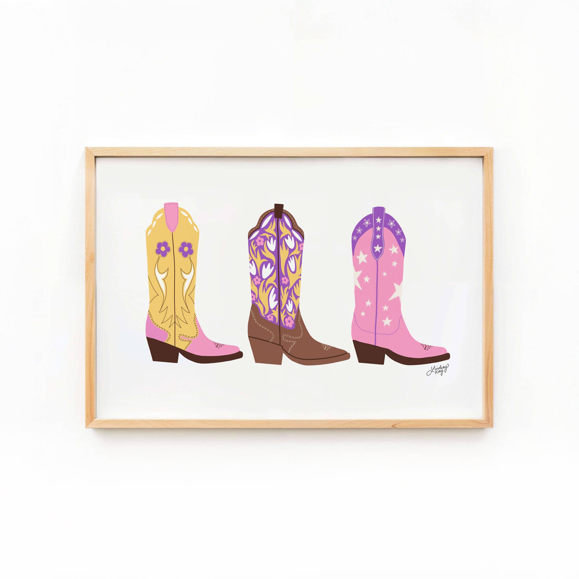 Lindsey Kay Collective - Wholesale Art Print - Cowgirl Boots Illustration - Art Print7