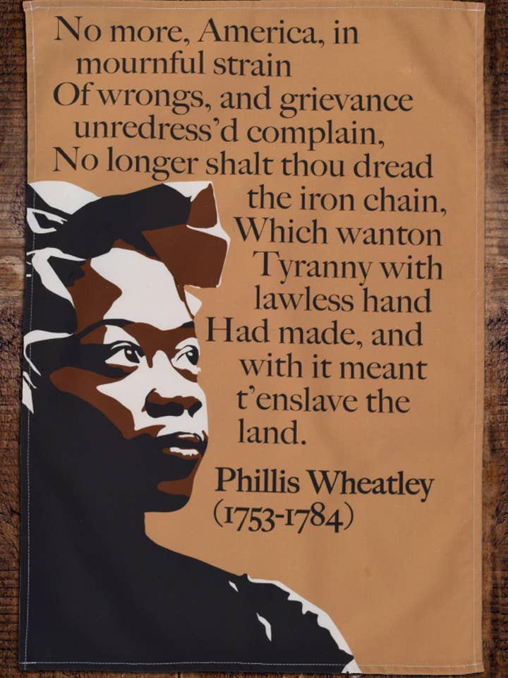 Phillis Wheatley Tea Towel for wholesale by Radical Tea Towel North America