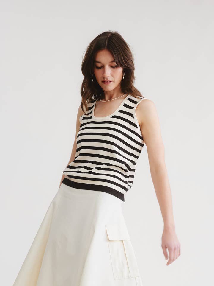 Ramona Sweater Tank Top for wholesale by FLAT WHITE