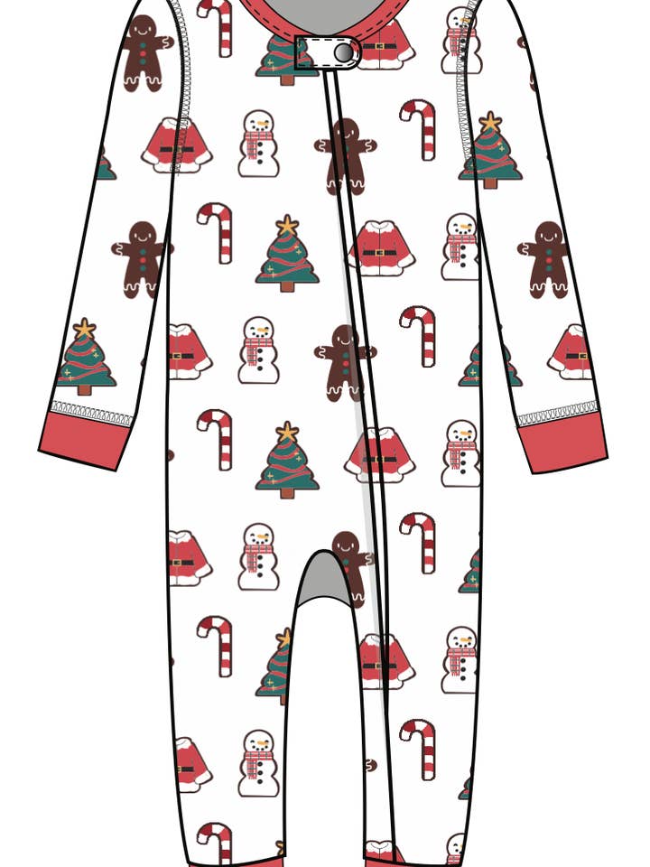 Monica + Andy - Wholesale Sleepsuit - Baby - Holiday One-Piece Baby Pajamas_Cookie Sheet7