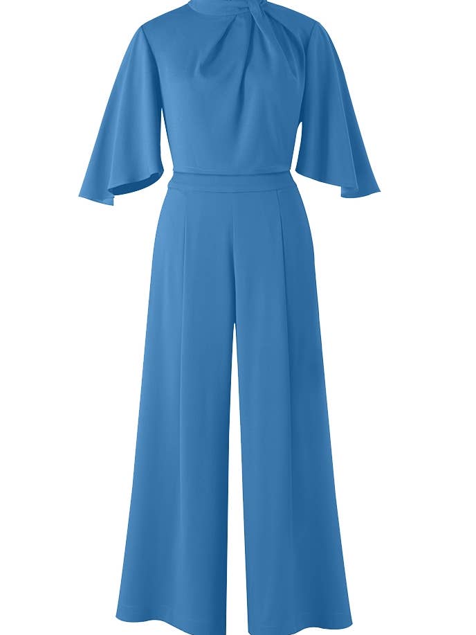 Chic Star Acetate 2stk Topbuksedragt i blå 080924 for engroshandel hos CHIC STAR