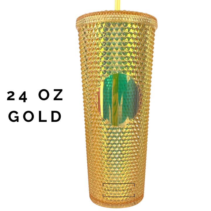 24oz Gold Studded Double Walled Tumbler for wholesale by Sayers & Co.