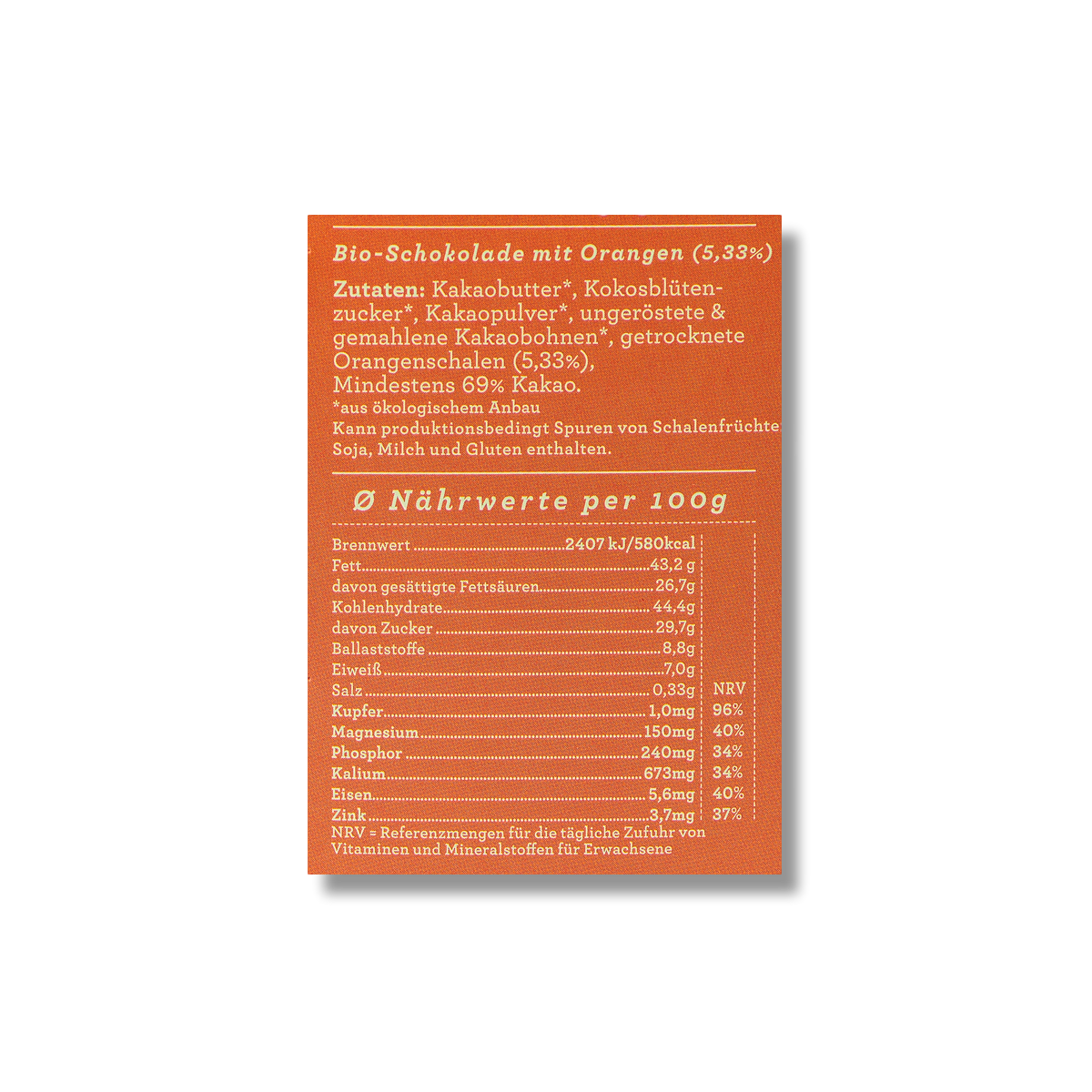 Chocqlate - Wholesale Chocolate Bar - ORANGE CHOCQLATE organic chocolate - pack of 104