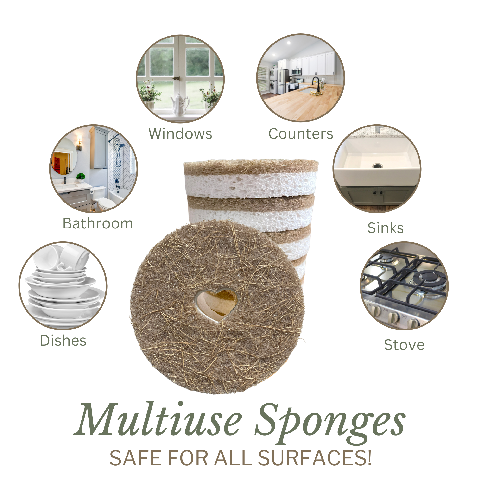 Scrub Be Love - Wholesale Cleaning Sponge - Oval Kitchen Sponge- Pack Of 63