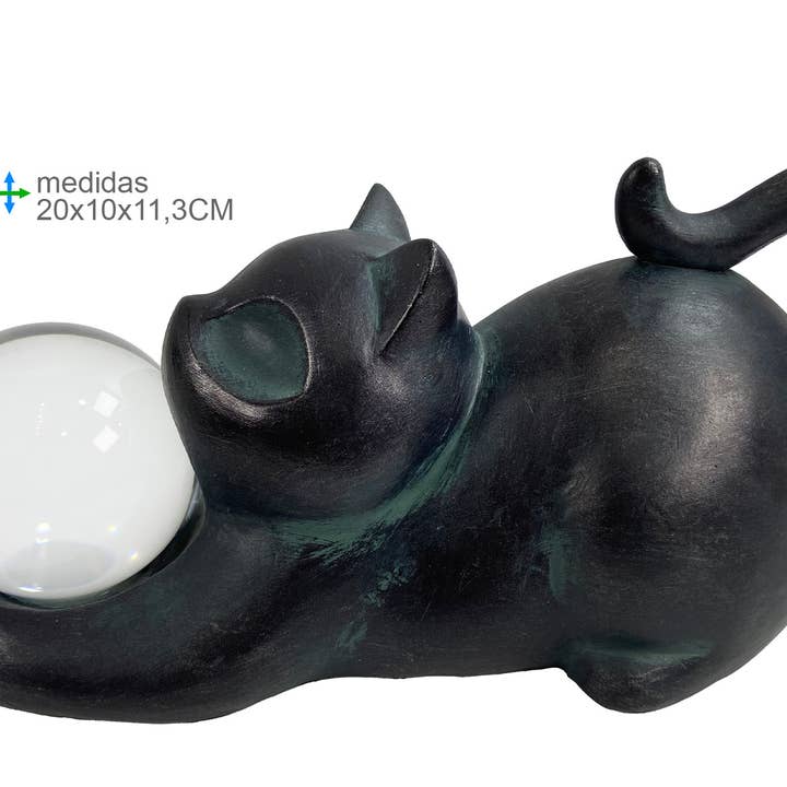 Resin Cat 20x10x11.3cm for wholesale by Esoterica Arte