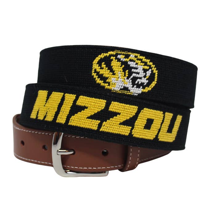 Mizzou Zwarte Geborduurde Riem voor wholesale door Roostas