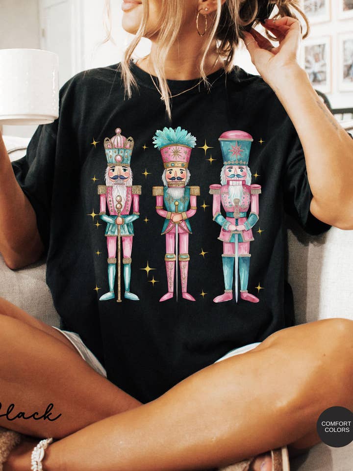 ClevorFit - Wholesale T-Shirt (Graphic) - Unisex - Comfort Colors Nutcracker Christmas Shirt, Holiday Sweater