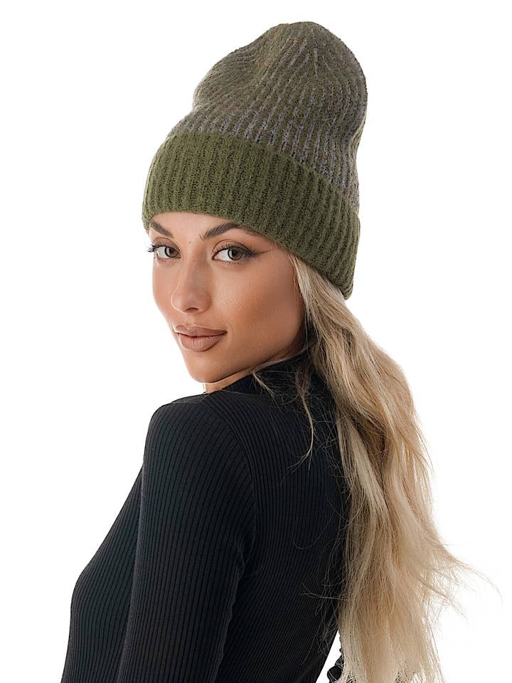 Cable Knit Ribbed Beanie for wholesale by Marcus Adler