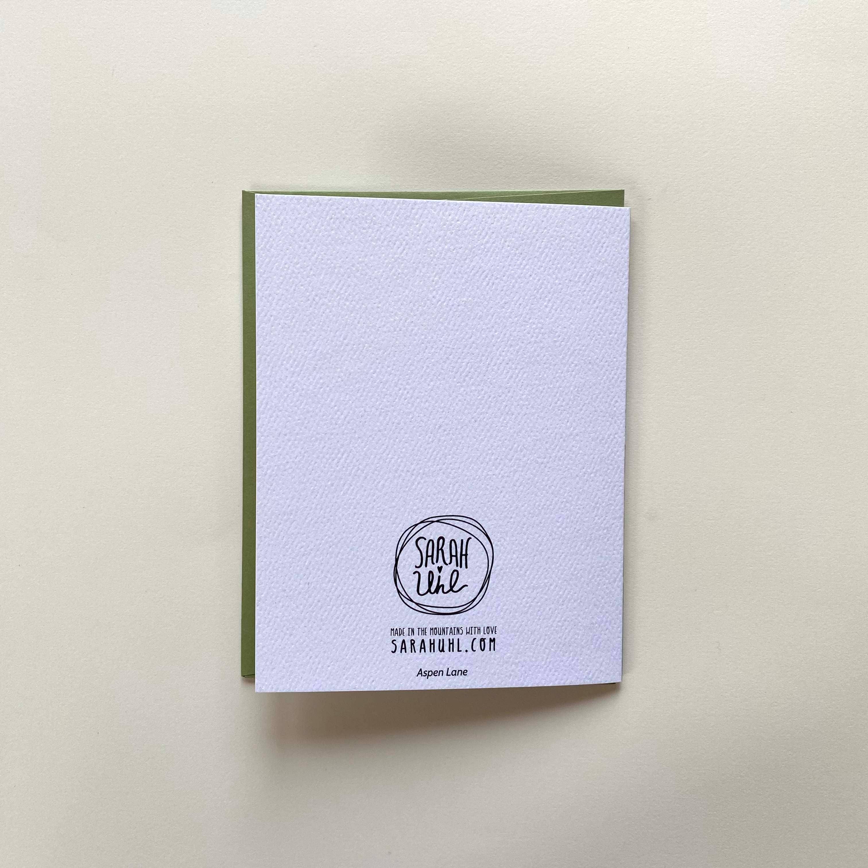 Sarah Uhl - Wholesale Stationery/Notecard Set - Mountain Art Notecards: Aspen Lane2